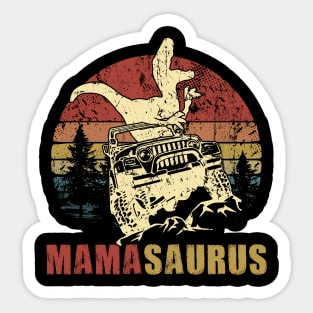 Vintage Jeep T-Shirt Mama Saurus Jeep Mom Gift Sticker